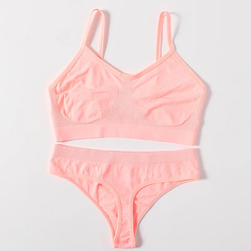CowLost | product_id-women-seamless-wire-free-push-up-bra-low-waist-t-back-panties-set |46