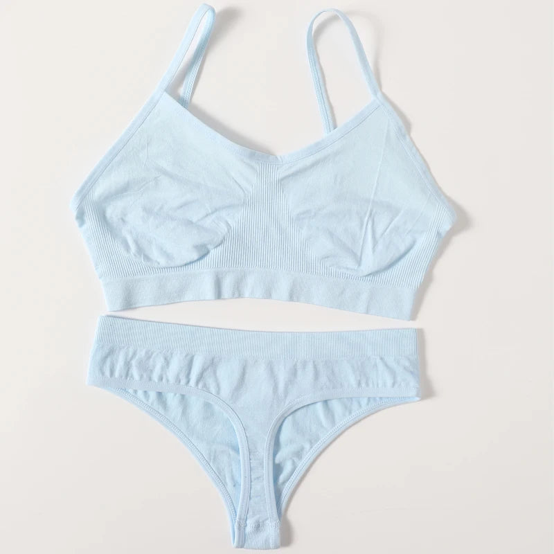 CowLost | product_id-women-seamless-wire-free-push-up-bra-low-waist-t-back-panties-set |22