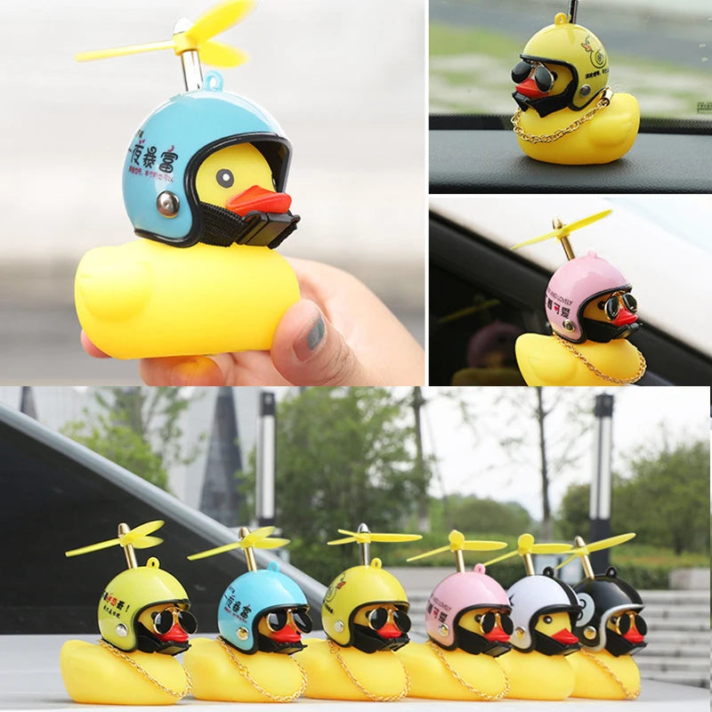 CowLost | product_id-car-dashboard-duck-ornament-with-helmet-cycling-toy-accessory |4