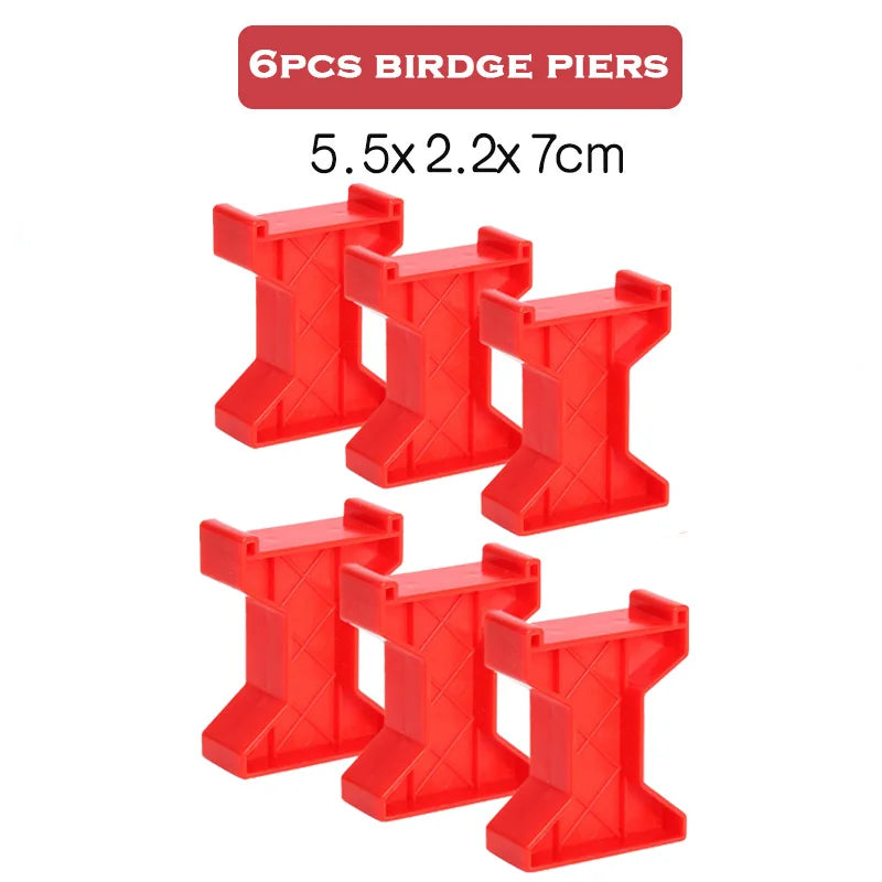 CowLost | fencing-barriers-wooden-railway-spiral-track-with-plastic-orbit-accessories |13