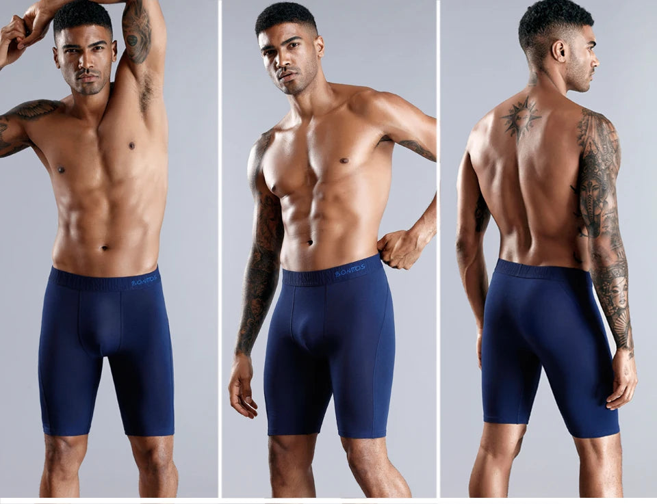 CowLost | activewear-pants-5pcs-mens-long-cotton-boxer-shorts-underwear |14