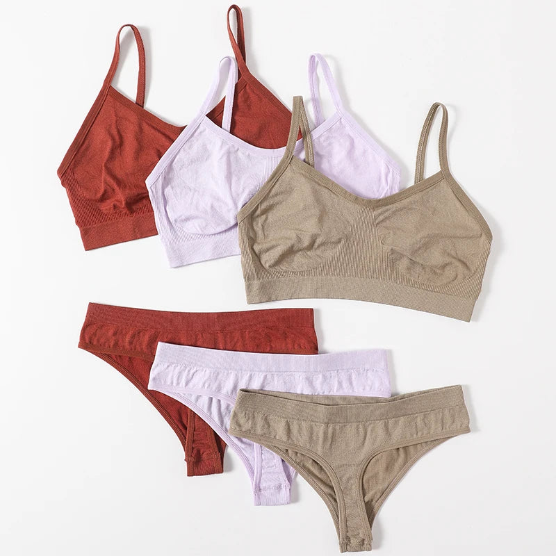 CowLost | product_id-women-seamless-wire-free-push-up-bra-low-waist-t-back-panties-set |6