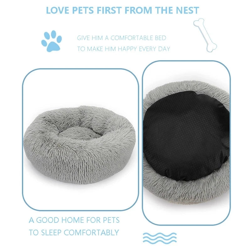 CowLost | product_id-super-soft-round-pet-bed-kennel-warm-plush-sleeping-bag-for-dogs-cats-46-50-60cm |11