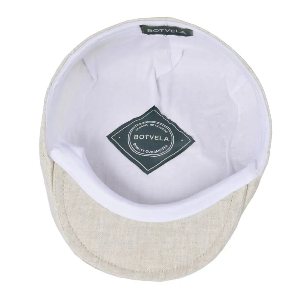 CowLost | botvela-linen-flat-cap-for-men-women |6