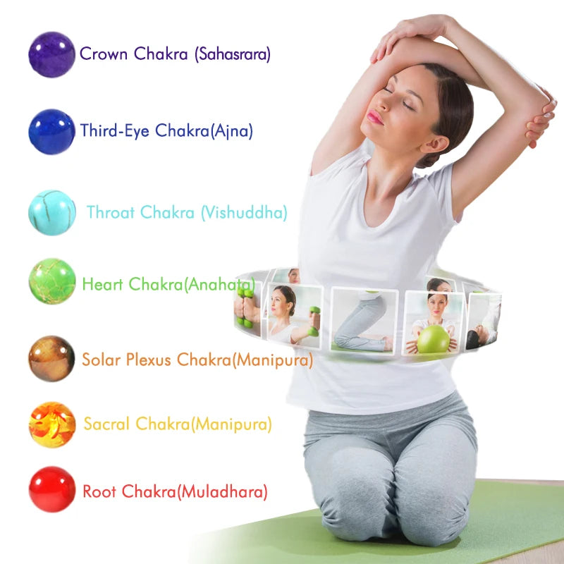 CowLost | badge-pass-holders-mens-natural-volcanic-rock-7-chakra-healing-bracelet |4