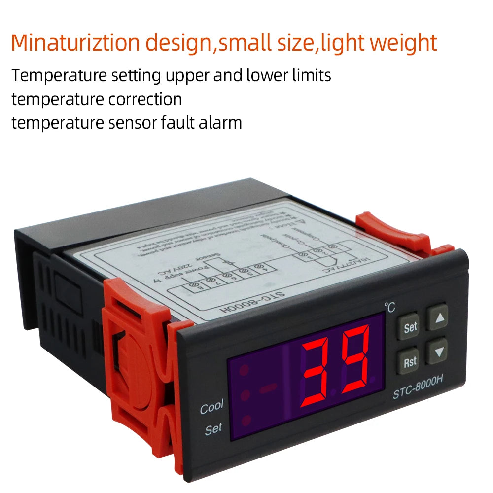 STC-8000H Microcomputer Temperature Controller Thermostat for Fridge Heating Cooling