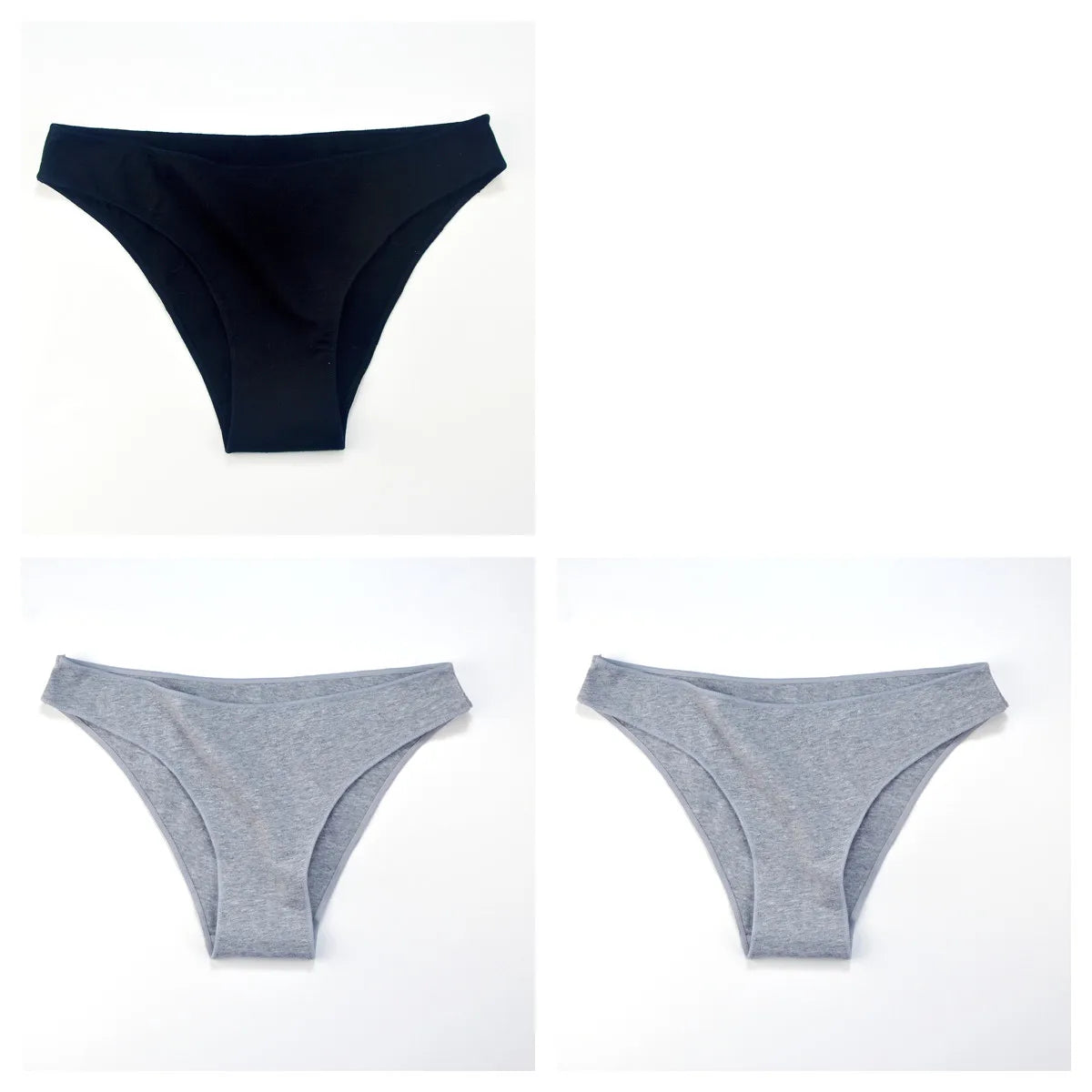 CowLost | product_id-3-pack-women-s-low-waist-cotton-briefs-breathable-solid-color-panties-m-xxl |22