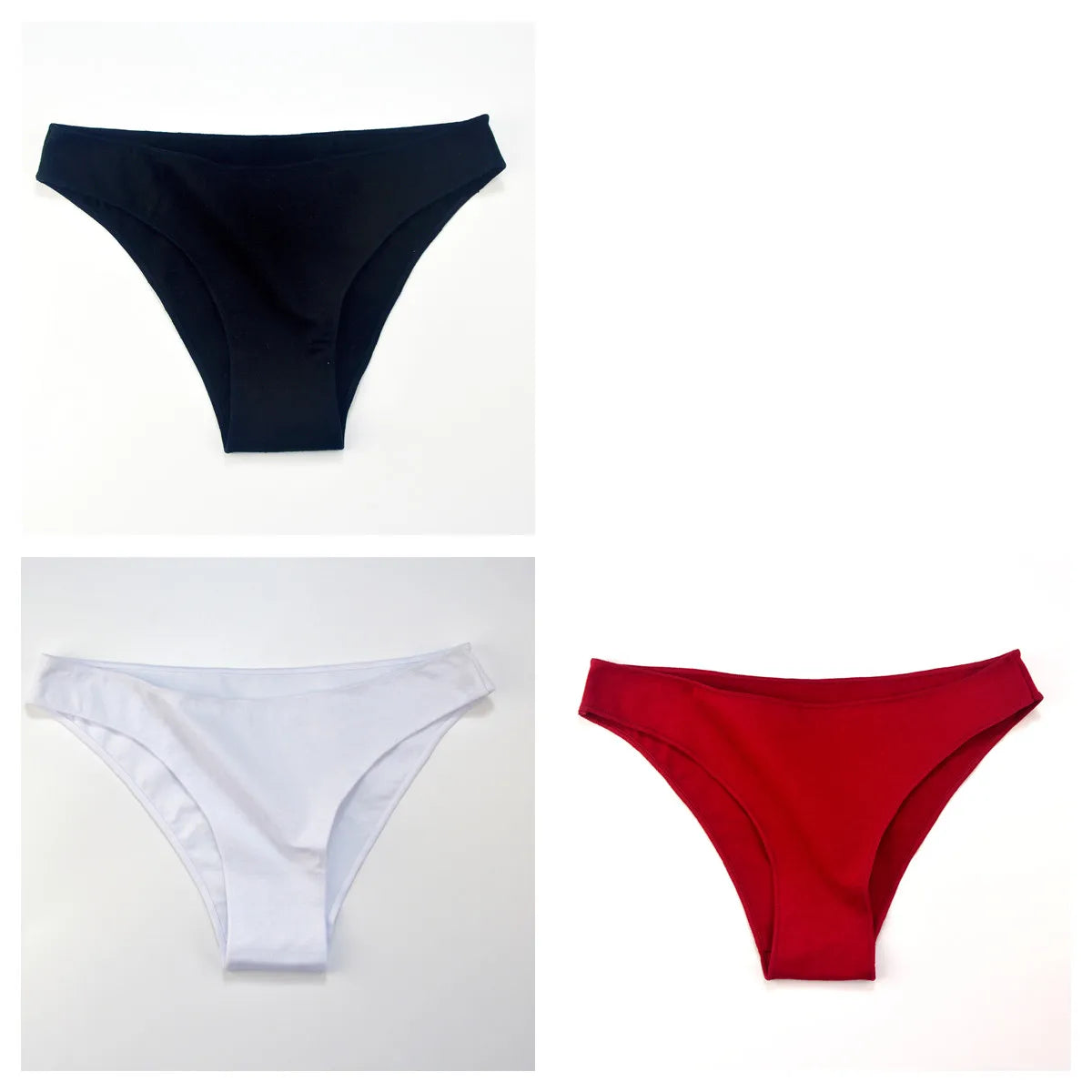 CowLost | product_id-3-pack-women-s-low-waist-cotton-briefs-breathable-solid-color-panties-m-xxl |34