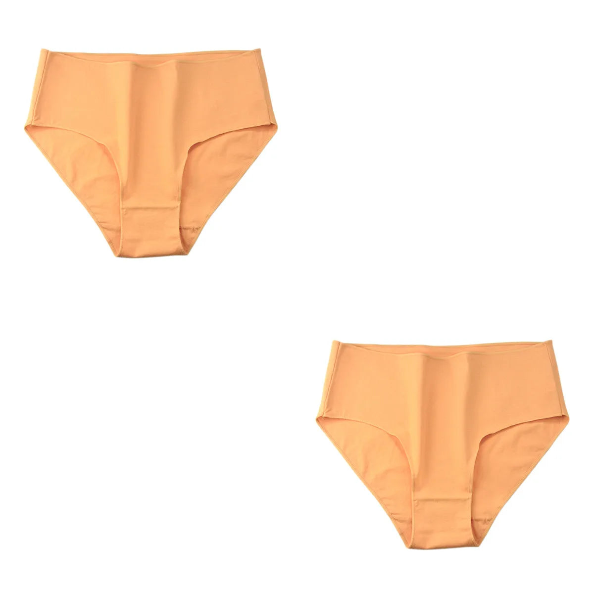 CowLost | product_id-2pcs-women-s-high-waist-cotton-briefs-breathable-solid-color-m-2xl |11