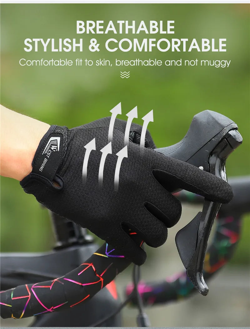 CowLost | west-biking-bicycle-gloves-breathable-half-full-finger-anti-slip-cycling-mittens-men-women-sports-shock-pad-mtb-road-bike-gloves |10