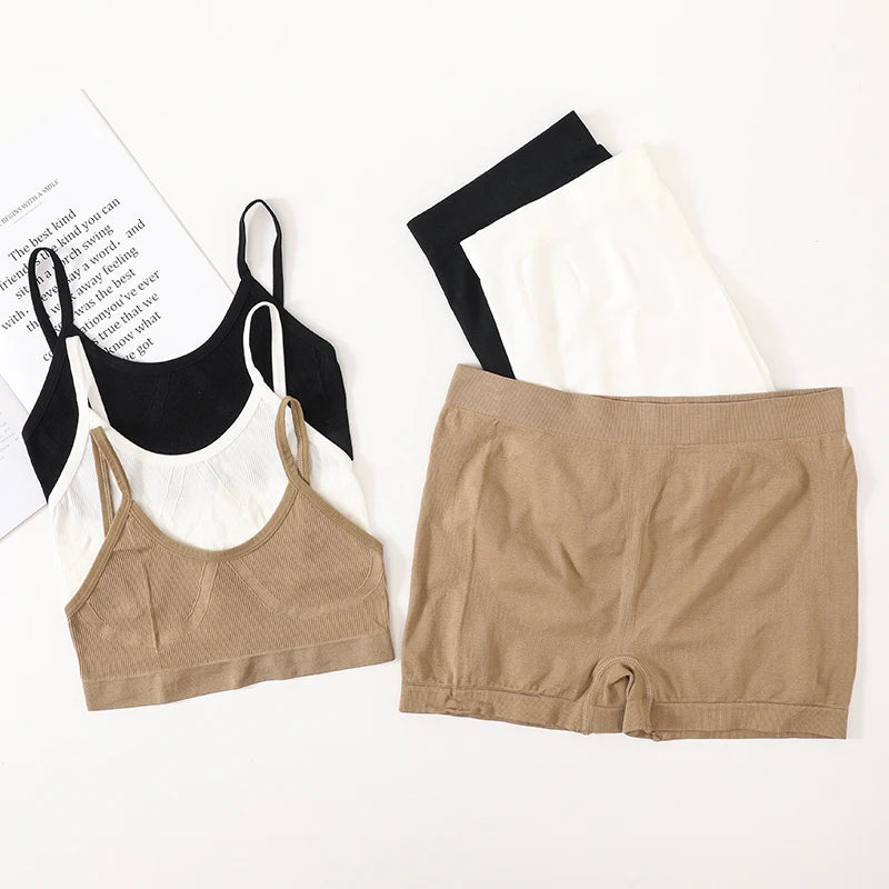 CowLost | product_id-women-s-seamless-v-neck-push-up-sports-bra-high-rise-panties-set |8