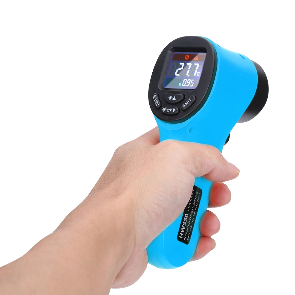 HW550 Non-Contact Infrared Thermometer -50~550°C (-58~1022°F) Industrial Laser Pyrometer Temperature Gun