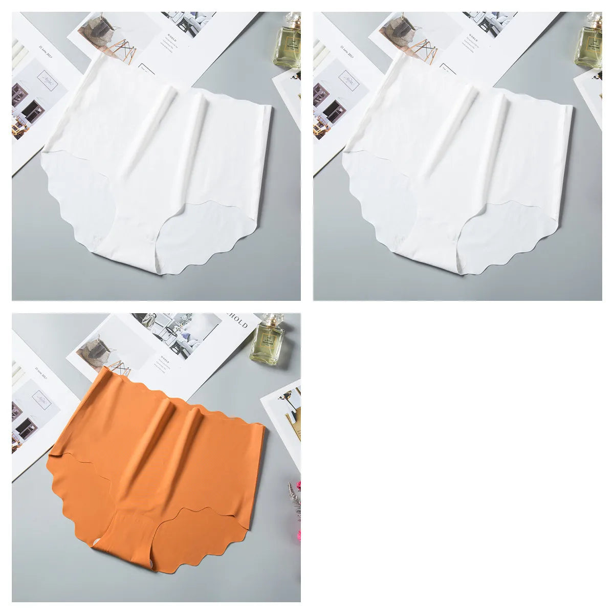 CowLost | product_id-3pcs-women-s-high-waist-seamless-ice-silk-hip-lift-briefs-m-xxl |32