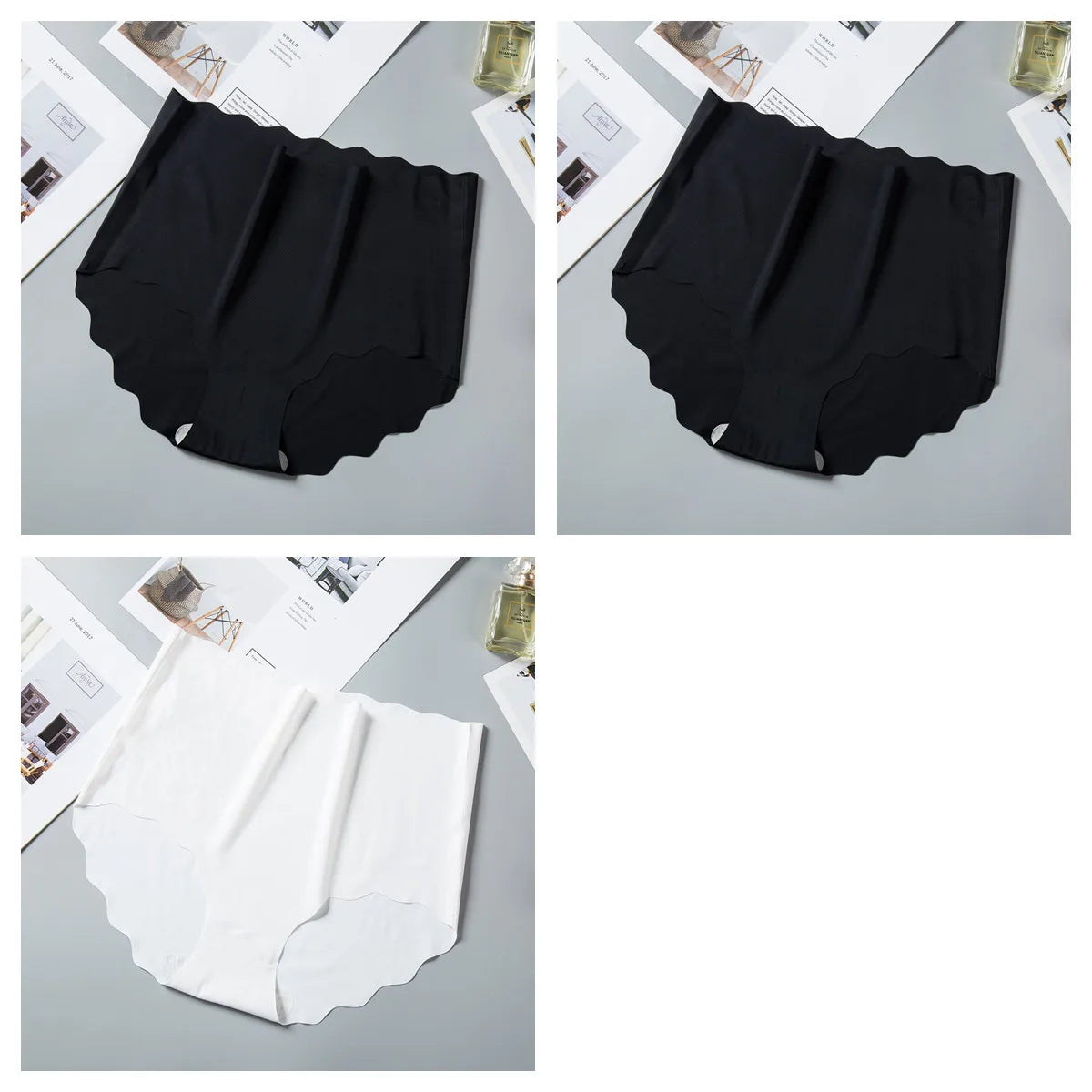 CowLost | product_id-3pcs-women-s-high-waist-seamless-ice-silk-hip-lift-briefs-m-xxl |27