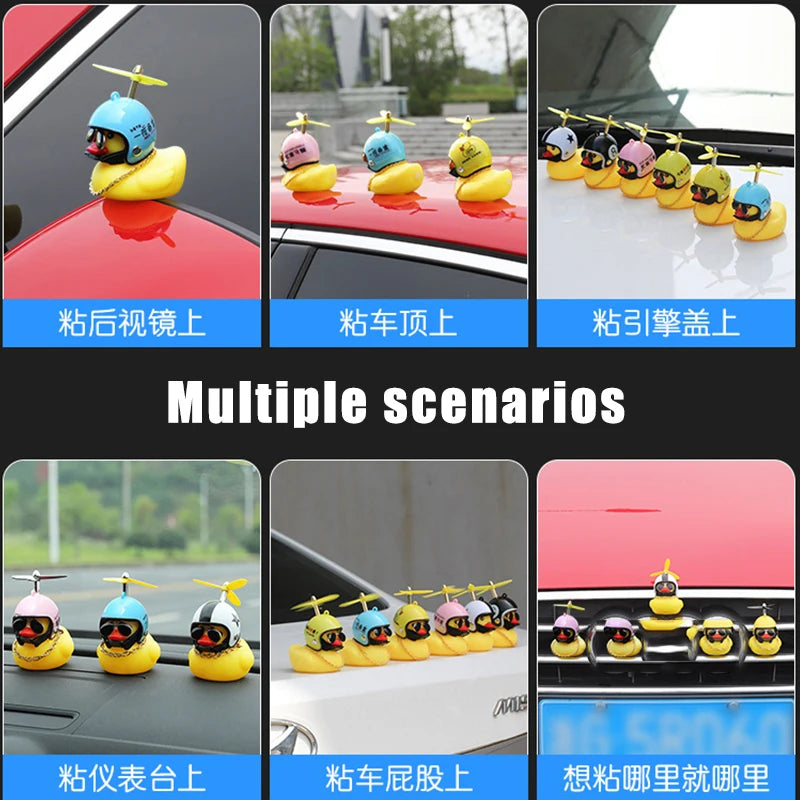 CowLost | product_id-car-dashboard-duck-ornament-with-helmet-cycling-toy-accessory |12