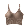 CowLost | women-tank-tops-sports-cropped-low-back-bralette-seamless-underwear-female-crop-top-sexy-lingerie-padded-camisole |4
