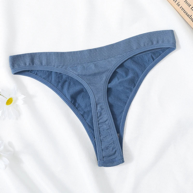 CowLost | product_id-3pcs-womens-brazilian-low-rise-ribbed-stretch-g-string-panties-m-xl-soft-comfort |15