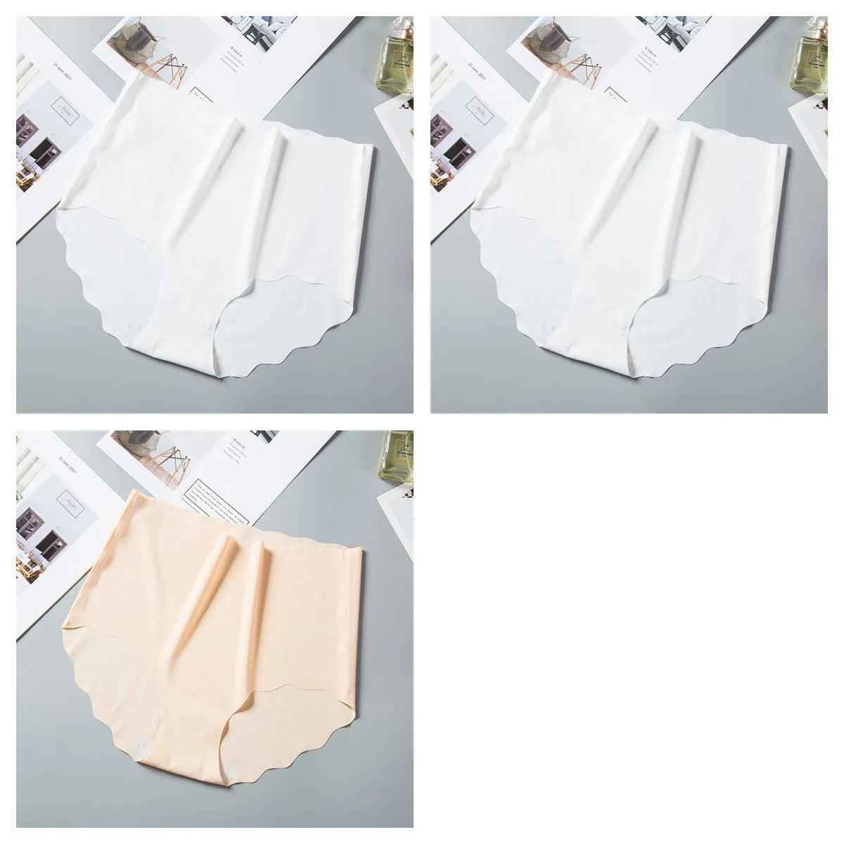 CowLost | product_id-3pcs-women-s-high-waist-seamless-ice-silk-hip-lift-briefs-m-xxl |19