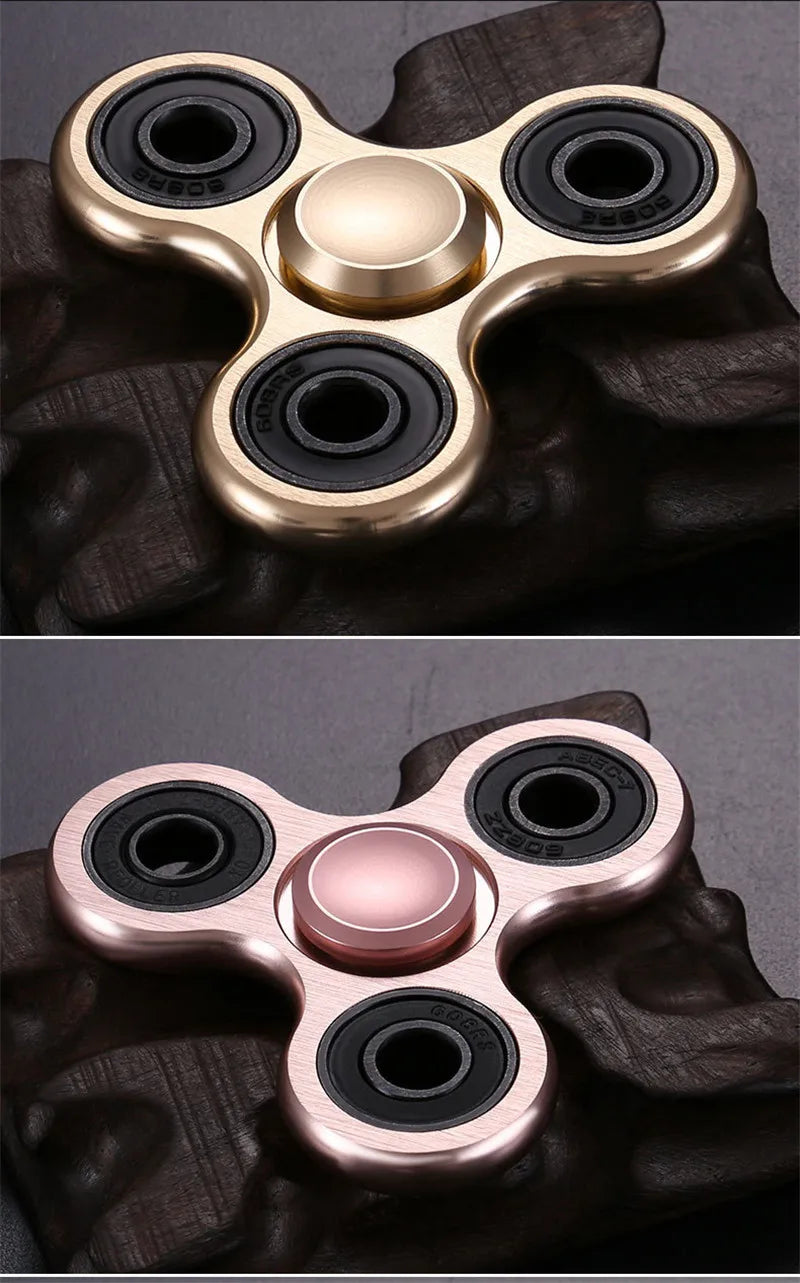 CowLost | aluminum-alloy-plating-fidget-spinner-metal-alloy-r188-mute-bearing-drawing-process-hand-spinner-stress-relief-adult-kids-toys |10