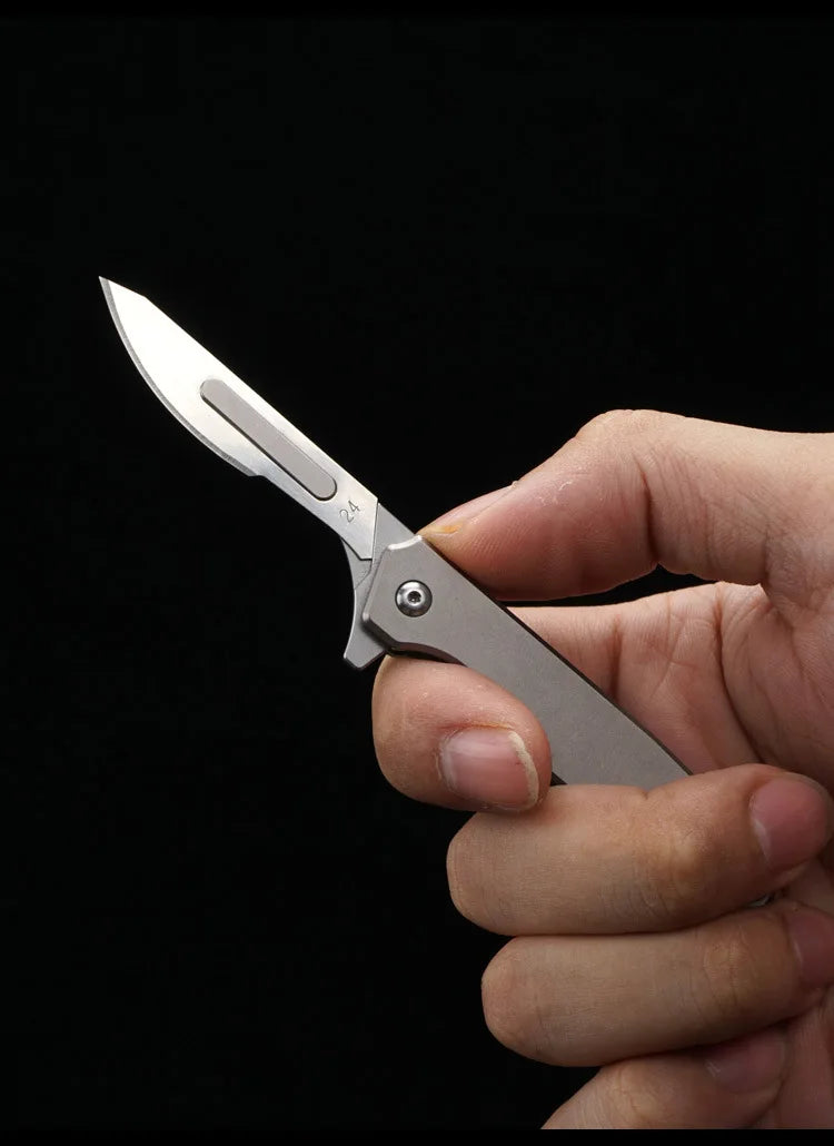 CowLost | tools-upgrade-titanium-alloy-folding-scalpel-with-replaceable-blades |42