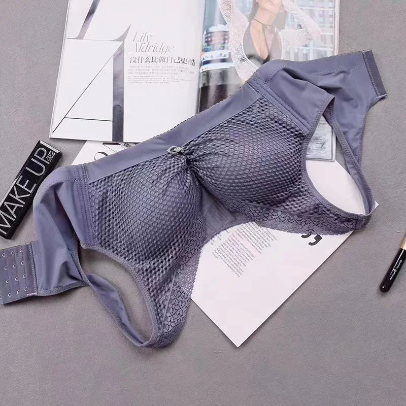 CowLost | product_id-sexy-lace-seamless-wire-free-push-up-bra-with-gather-support-anti-sagging-thin-molded-cups-large-size |20
