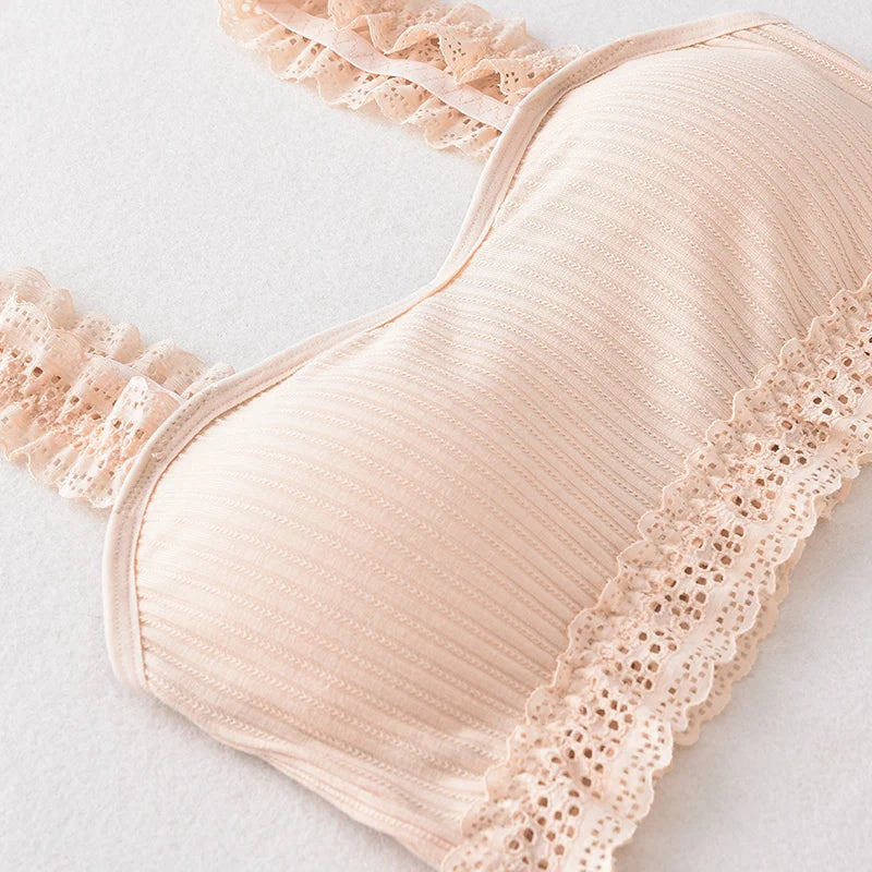 CowLost | product_id-women-s-lace-seamless-wire-free-bralette-crop-top-with-removable-pads |21