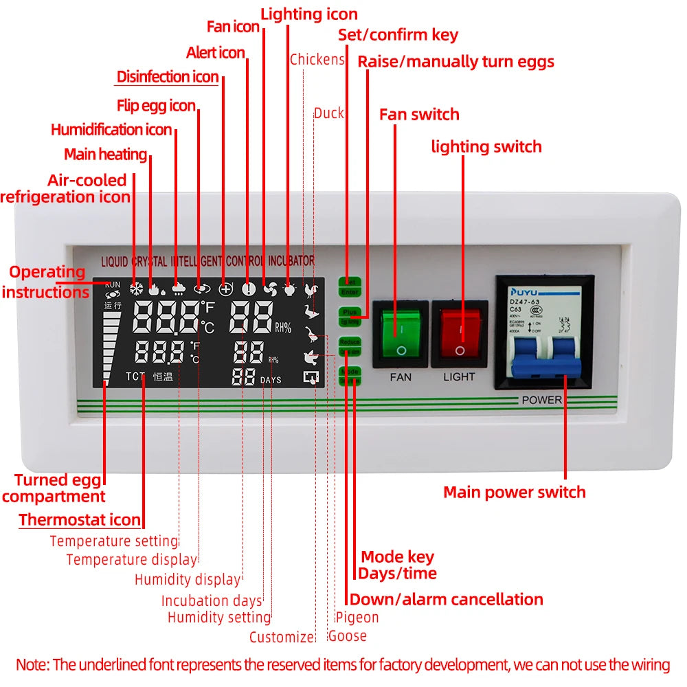 XM-18 Mini Digital Automatic Egg Incubator Control System Poultry Egg Hatcher Thermostat