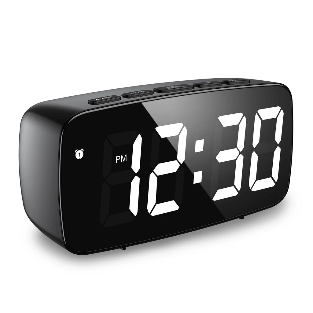 ORIA Digital LED Alarm Clock Voice Control Snooze Temperature Display Night Mode