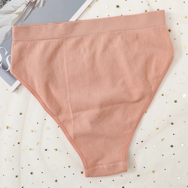 CowLost | product_id-2-pack-seamless-high-waist-womens-briefs-high-leg-solid-panties-s-l |8