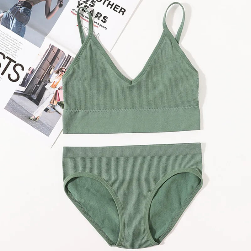 CowLost | product_id-women-seamless-u-back-bra-low-rise-brief-set-no-pads-fitness-crop-top-lingerie |30