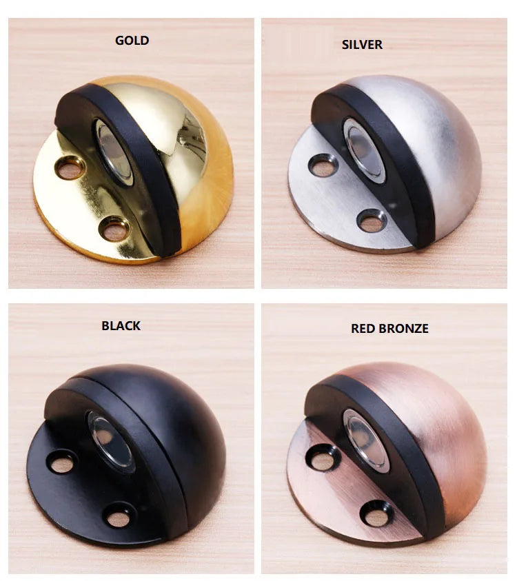 CowLost | stainless-steel-magnetic-dual-door-stopper-nail-free-door-catch-wall-protector |9