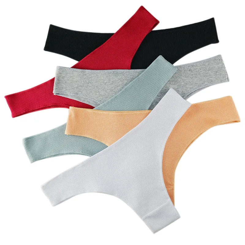 CowLost | product_id-4-pack-womens-cotton-breathable-low-waist-solid-briefs-m-xl |4