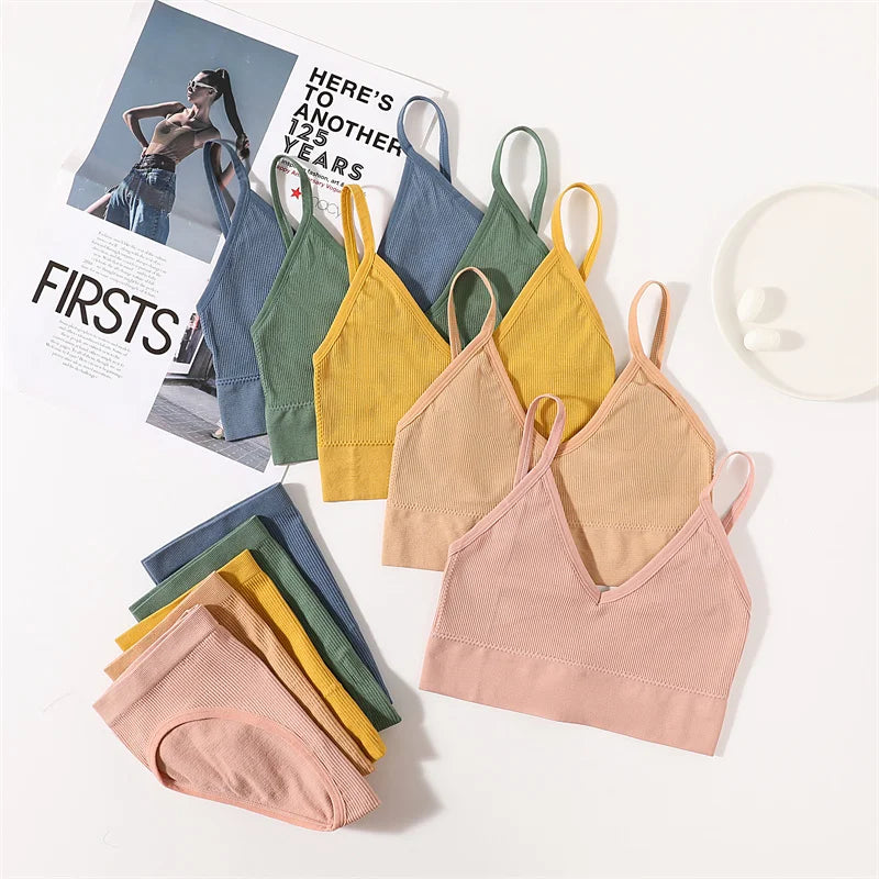 CowLost | product_id-women-seamless-u-back-bra-low-rise-brief-set-no-pads-fitness-crop-top-lingerie |8