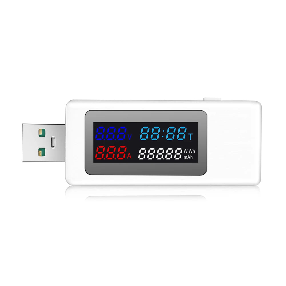 KWS-V30 6-in-1 USB DC Digital Voltage Power Meter with IPS Display and Current Tester