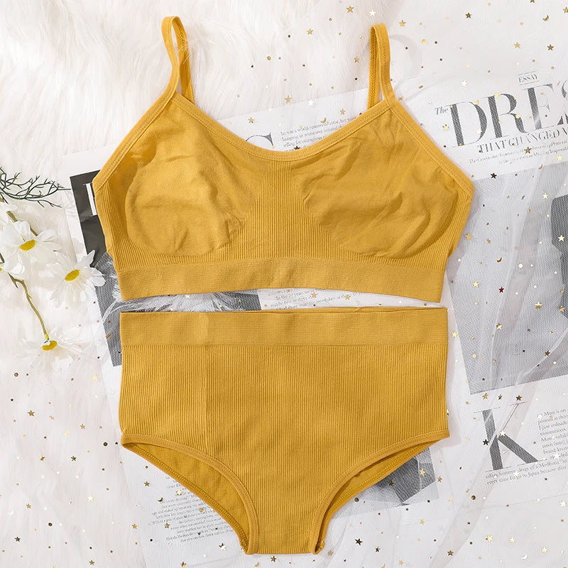 CowLost | product_id-women-seamless-wireless-bra-high-waist-panties-soft-lingerie-set |19