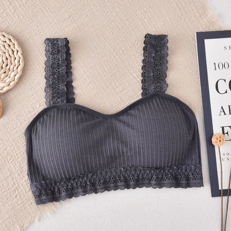 CowLost | product_id-women-s-lace-seamless-wire-free-bralette-crop-top-with-removable-pads |15