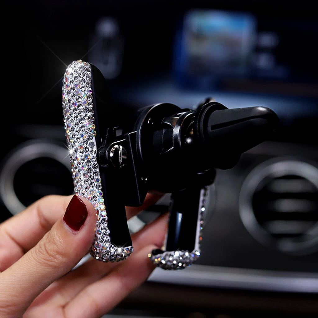 CowLost | product_id-diamond-crystal-car-air-vent-phone-holder-clip-stand-bracket-interior-accessory |3