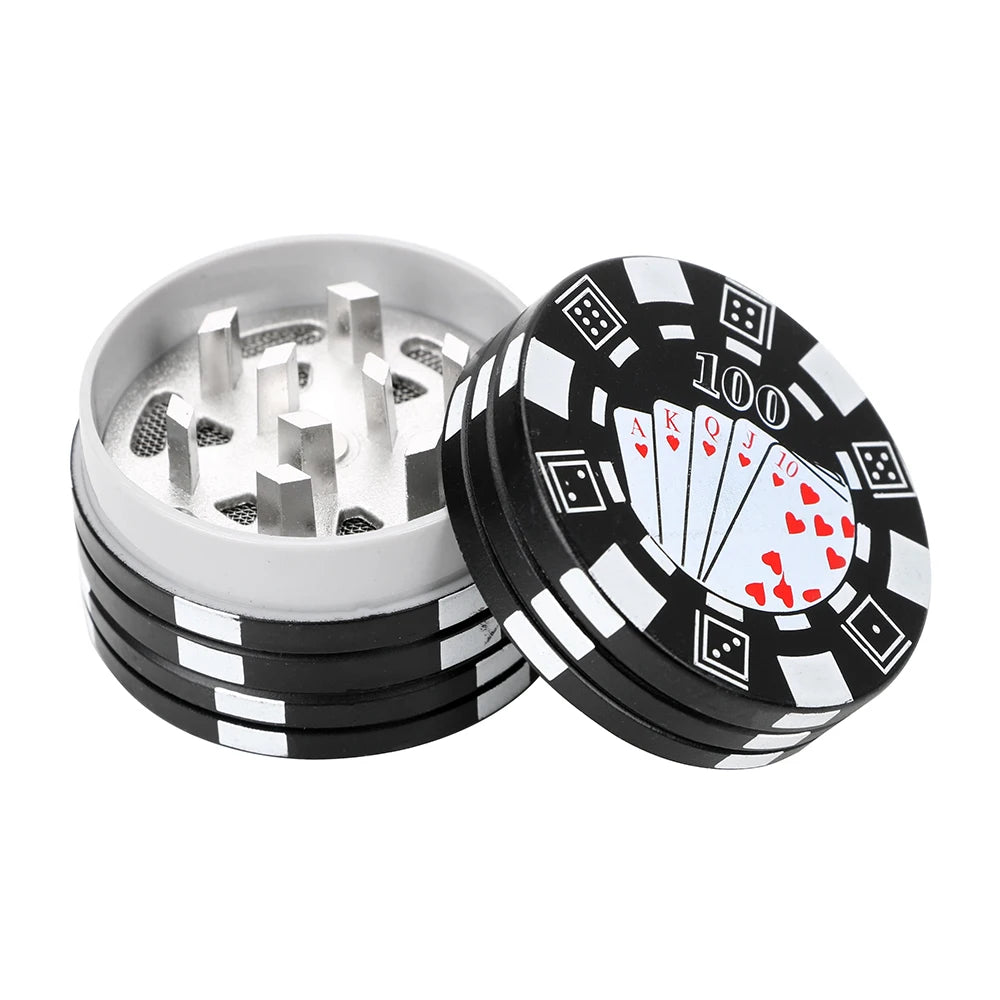 CowLost | product_id-3-layer-poker-chip-tobacco-grinder-herb-spice-cutter-accessory |4