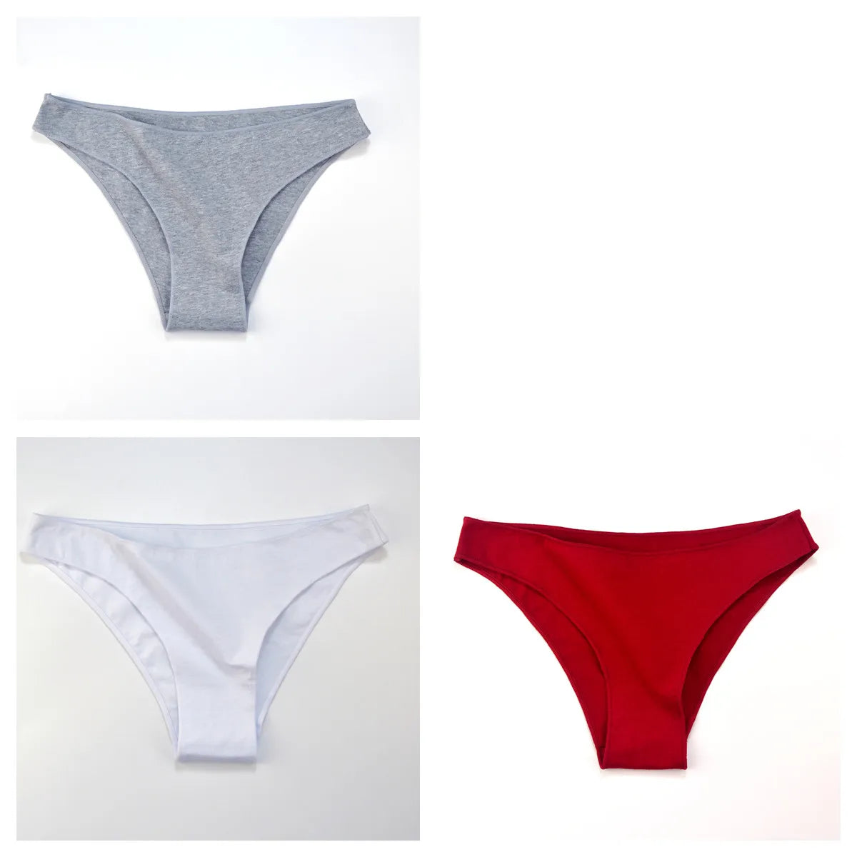 CowLost | product_id-3-pack-women-s-low-waist-cotton-briefs-breathable-solid-color-panties-m-xxl |35