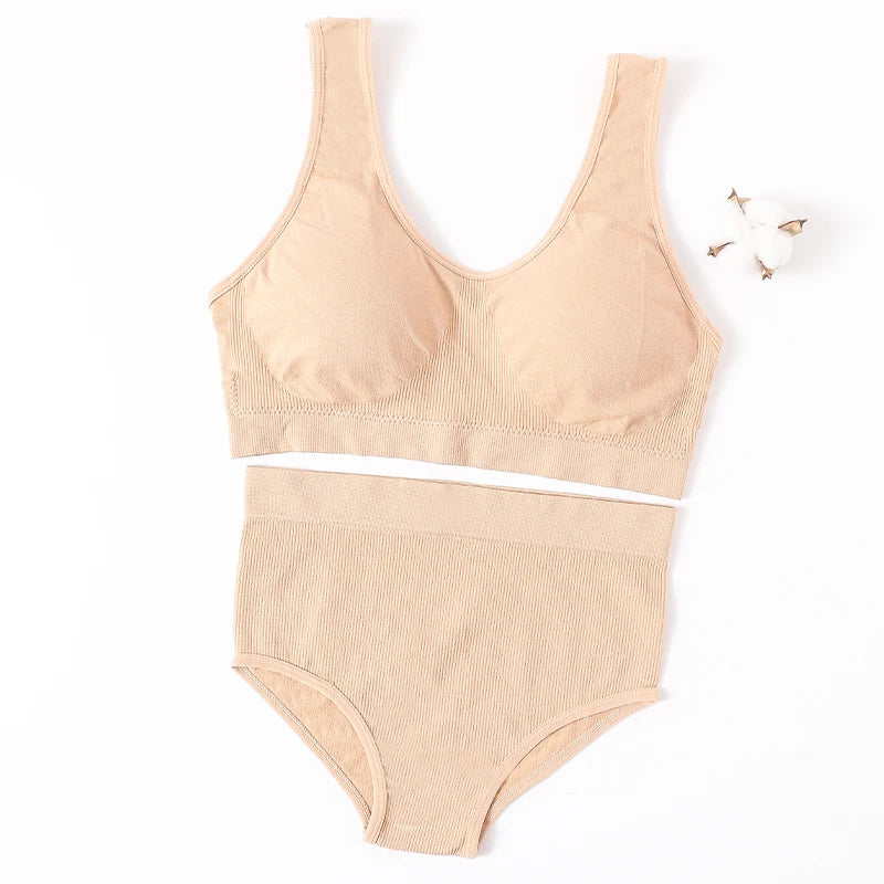 CowLost | product_id-seamless-push-up-bra-set-with-high-waist-panties-and-cropped-bralette-lingerie-for-women |25