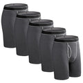 CowLost | activewear-pants-5pcs-mens-long-cotton-boxer-shorts-underwear |30