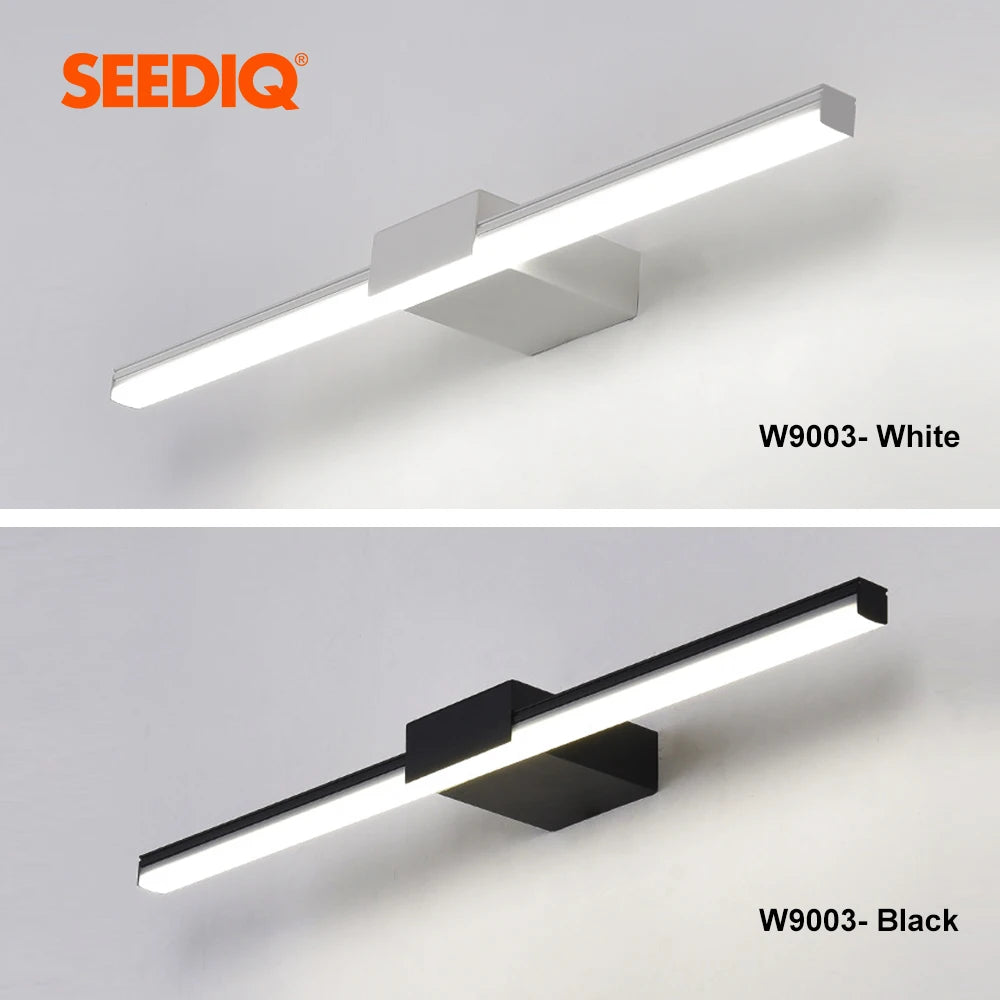 CowLost | led-bathroom-wall-lamp-aluminum-mirror-lamp-black-white-vanity-lamps-for-home-modern-indoor-wall-sconces-lighting-fixture |4