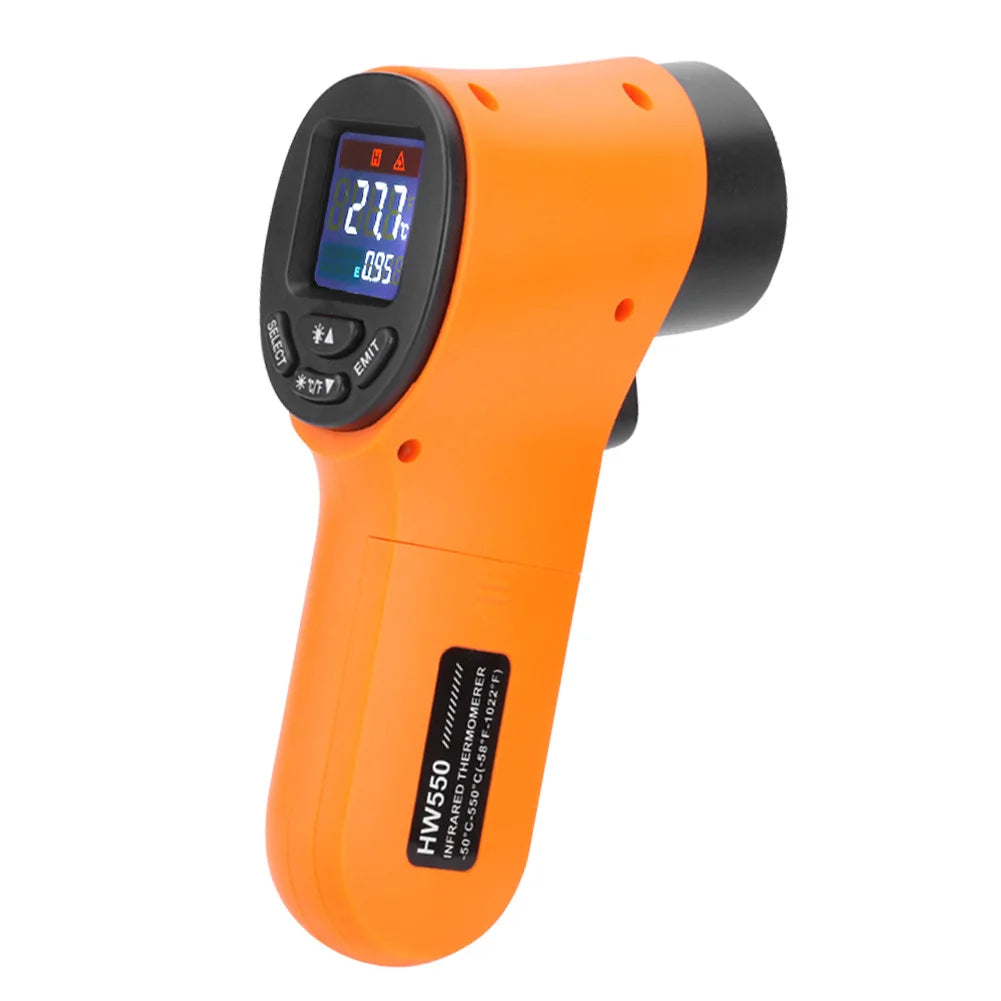 HW550 Non-Contact Infrared Thermometer -50~550°C (-58~1022°F) Industrial Laser Pyrometer Temperature Gun