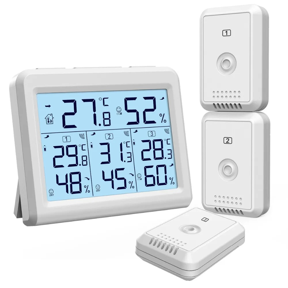 ORIA Digital Wireless Hygrometer Thermometer LCD Indoor Outdoor Temperature Humidity Monitor with Remote Sensor