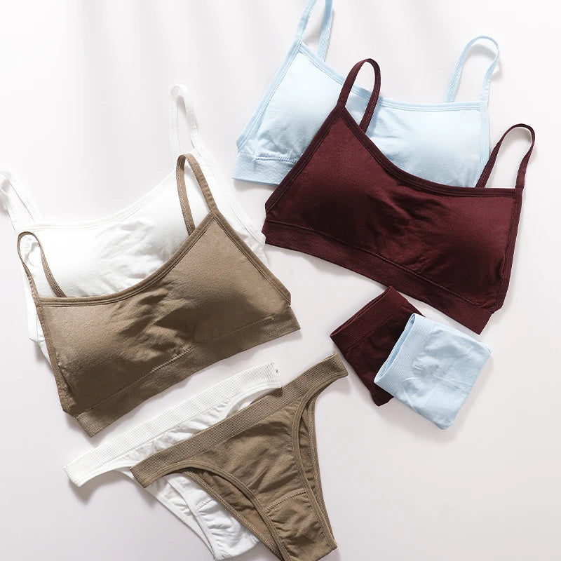 CowLost | product_id-women-seamless-wire-free-push-up-bra-high-waist-panties-set-sexy-lingerie |2
