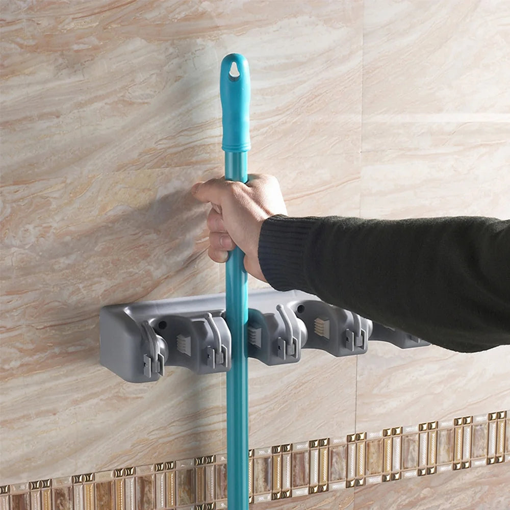 CowLost | product_id-wall-mounted-plastic-mop-holder-broom-hook-3-4-5-position-organizer-rack |3