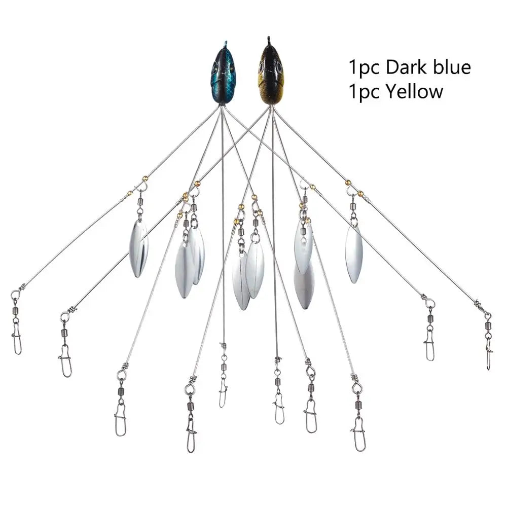 CowLost | sporting-goods-bassdash-5-arm-umbrella-fishing-lure-rig-alabama-rig-head-18g |23