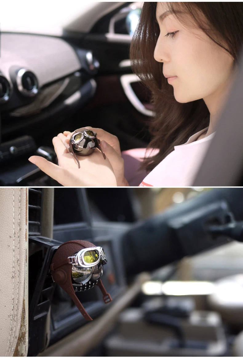 CowLost | stainless-steel-car-air-freshener-creative-airborne-division-auto-perfume-luxury-car-diffuser-genuine-leather-strap-accessoriess |17