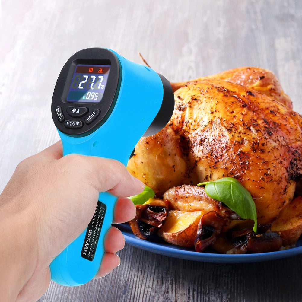 HW550 Non-Contact Infrared Thermometer -50~550°C (-58~1022°F) Industrial Laser Pyrometer Temperature Gun