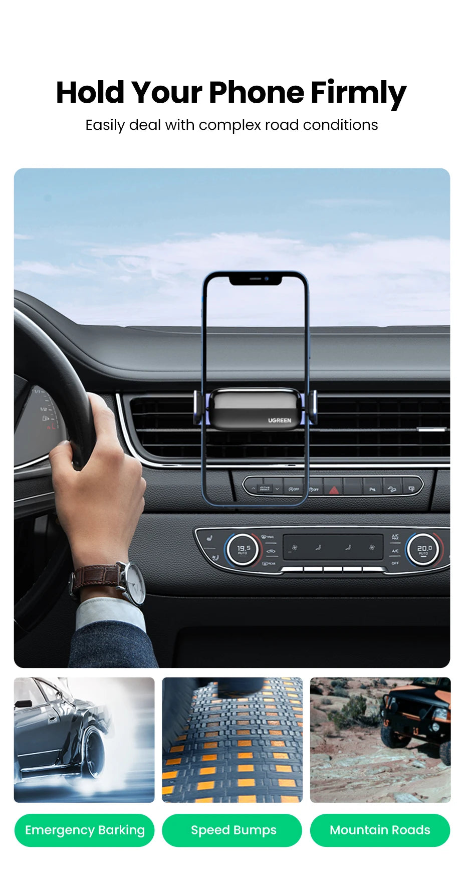 CowLost | ugreen-car-phone-holder-stand-for-mobile-phone-air-vent |8